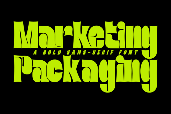 Marketing Packaging: Bold Display Font