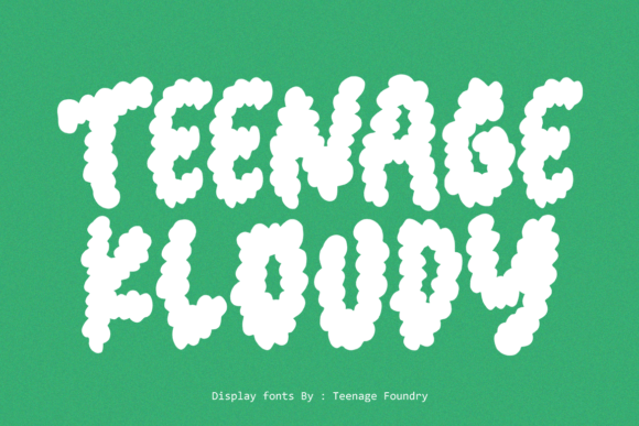 Teenage Kloudy: A Whimsical Cloud Font